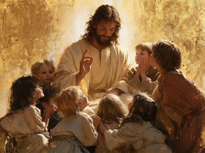 Jesus and the Children - Sacred Gold · Landscape n° 5