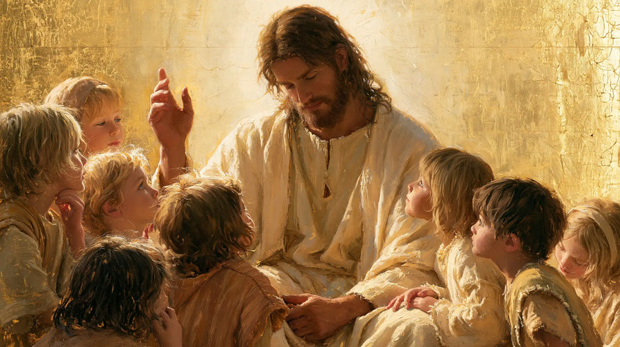 Jesus and the Children - Sacred Gold · Landscape n° 9