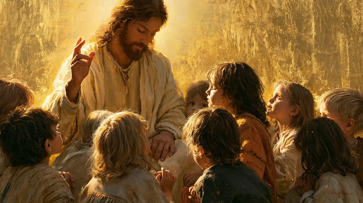 Jesus and the Children - Sacred Gold · Landscape n° 15