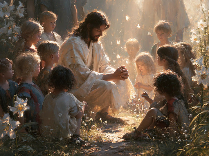 Jesus and the Children - Symbolist · Landscape n° 15