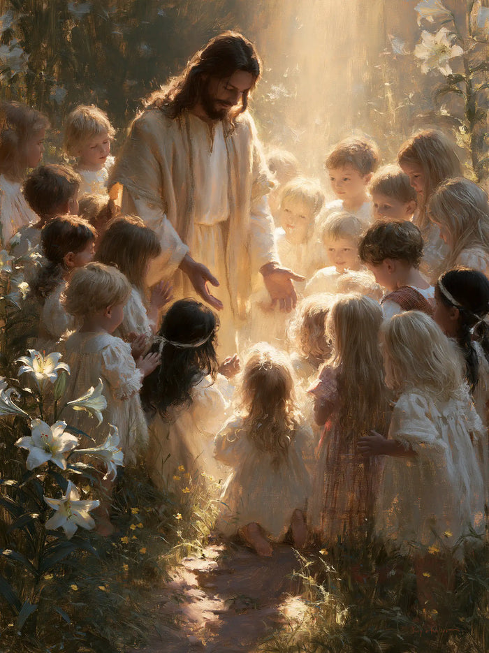 Jesus and the Children - Symbolist · Portrait n° 11