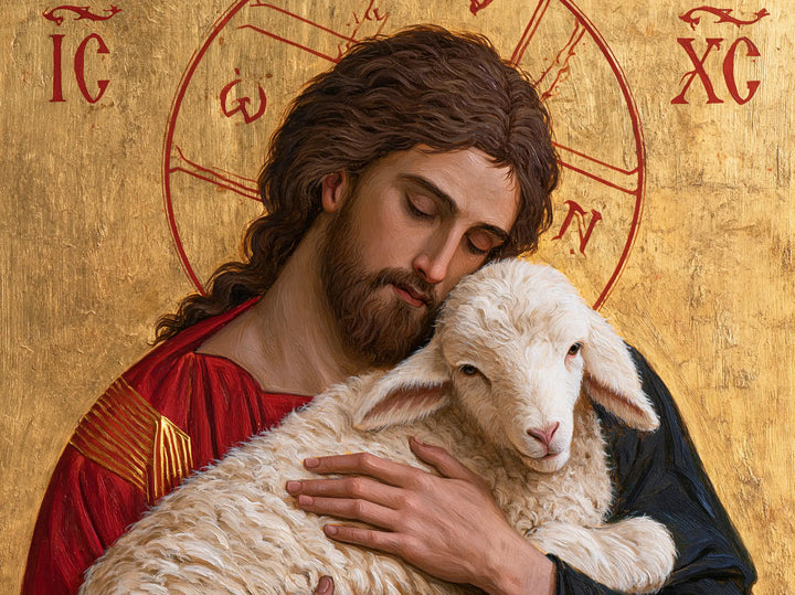 Jesus and the Lamb - Contemporary Byzantine · Landscape n° 2