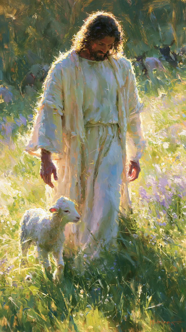 Jesus and the Lamb — A Gaze Between Two Colours of Day