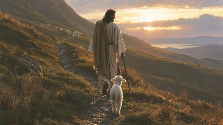Jesus and the Lamb - Jesus Guiding the Lamb · Landscape n° 8
