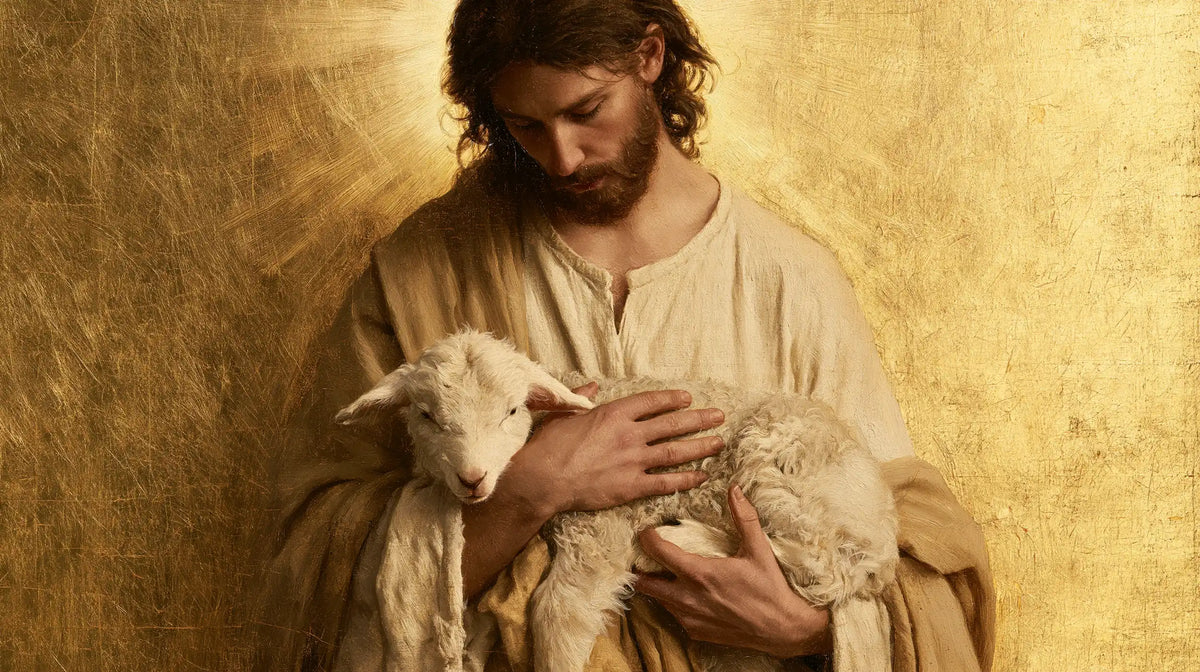 Jesus and the Lamb - Sacred Gold · Landscape n° 15