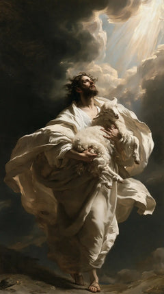 Jesus and the Lamb — The Rise Beneath the Luminous Opening