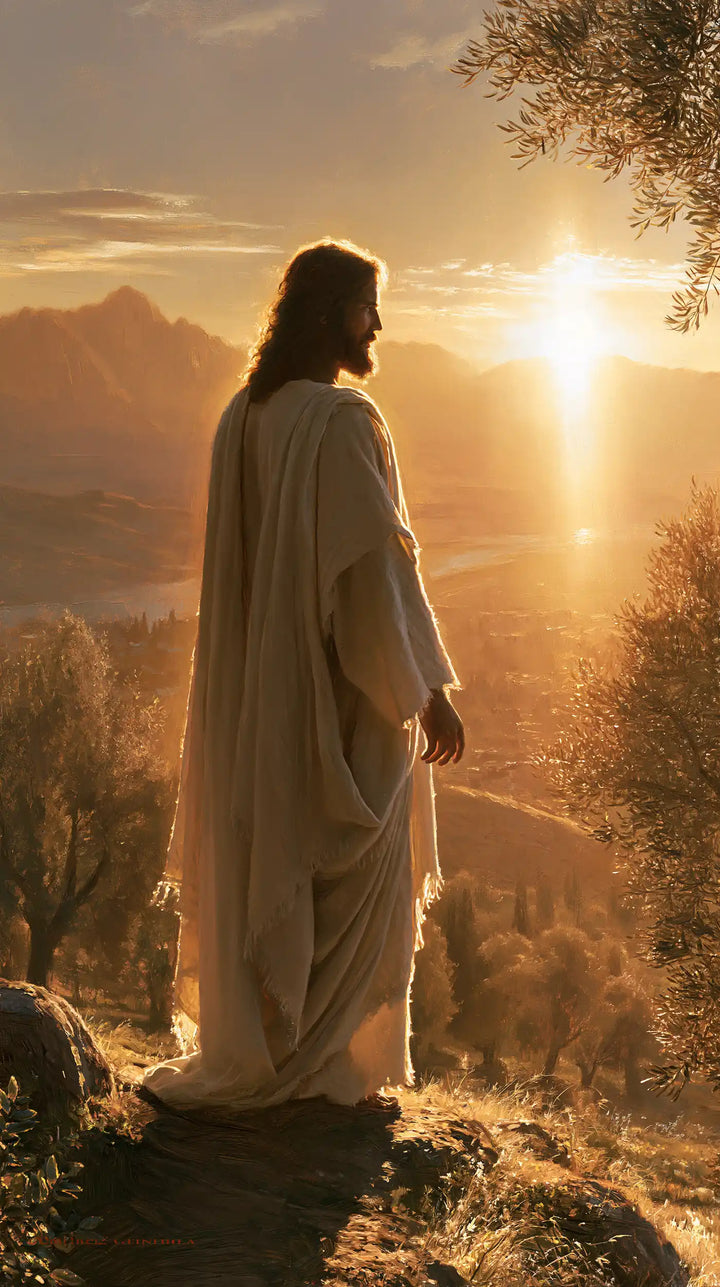 Jesus at Sunset — An Evening Held in Stillness