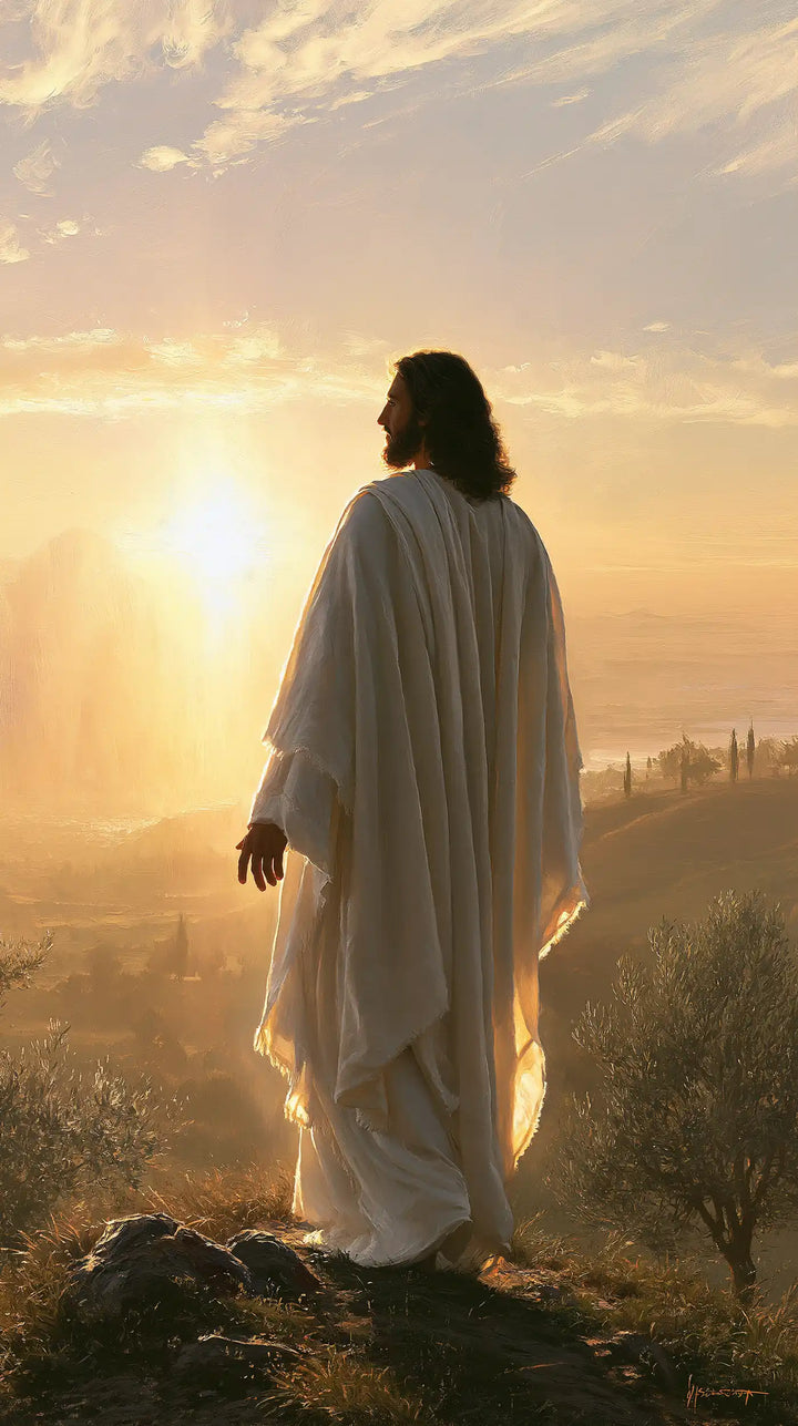 Jesus at Sunset — The Mantle of Light