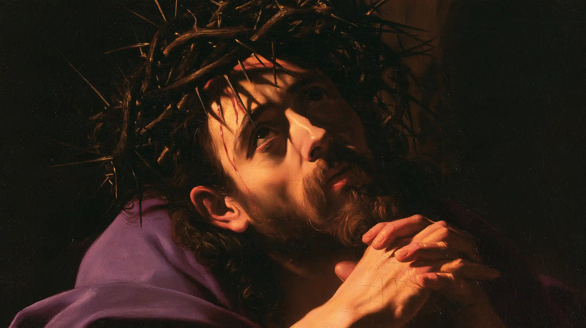 Jesus Crowned with Thorns — Fingers Knotted in Amber