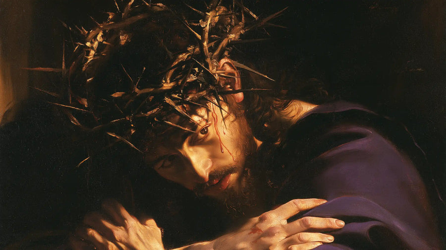 Jesus Crowned with Thorns — The Fold toward the Purple Shoulder