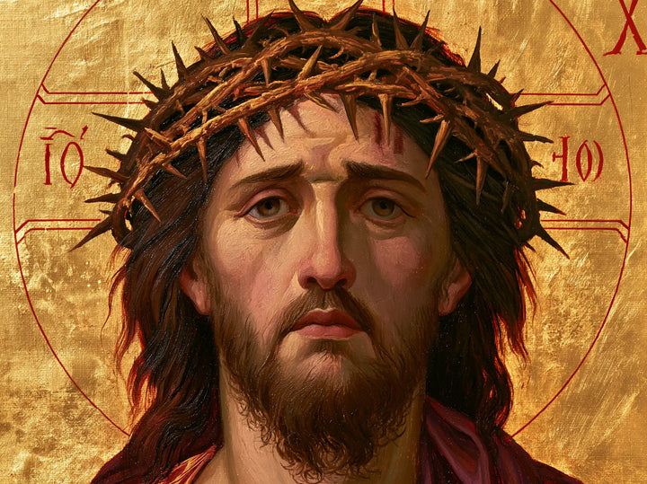 Jesus Crowned with Thorns — The Face with Copper Brambles