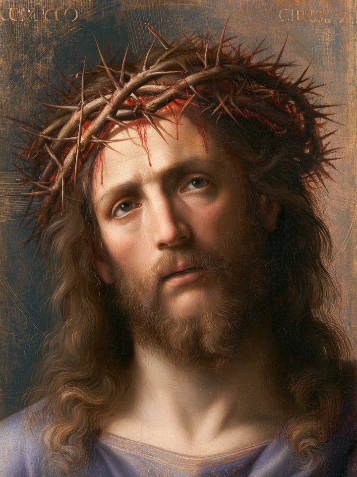 Jesus Crowned with Thorns — The Face with Honey-Colored Locks