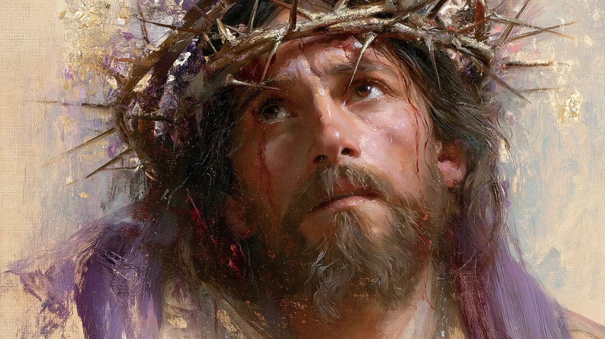 Jesus Crowned with Thorns — The Appeal among Lilac Strokes