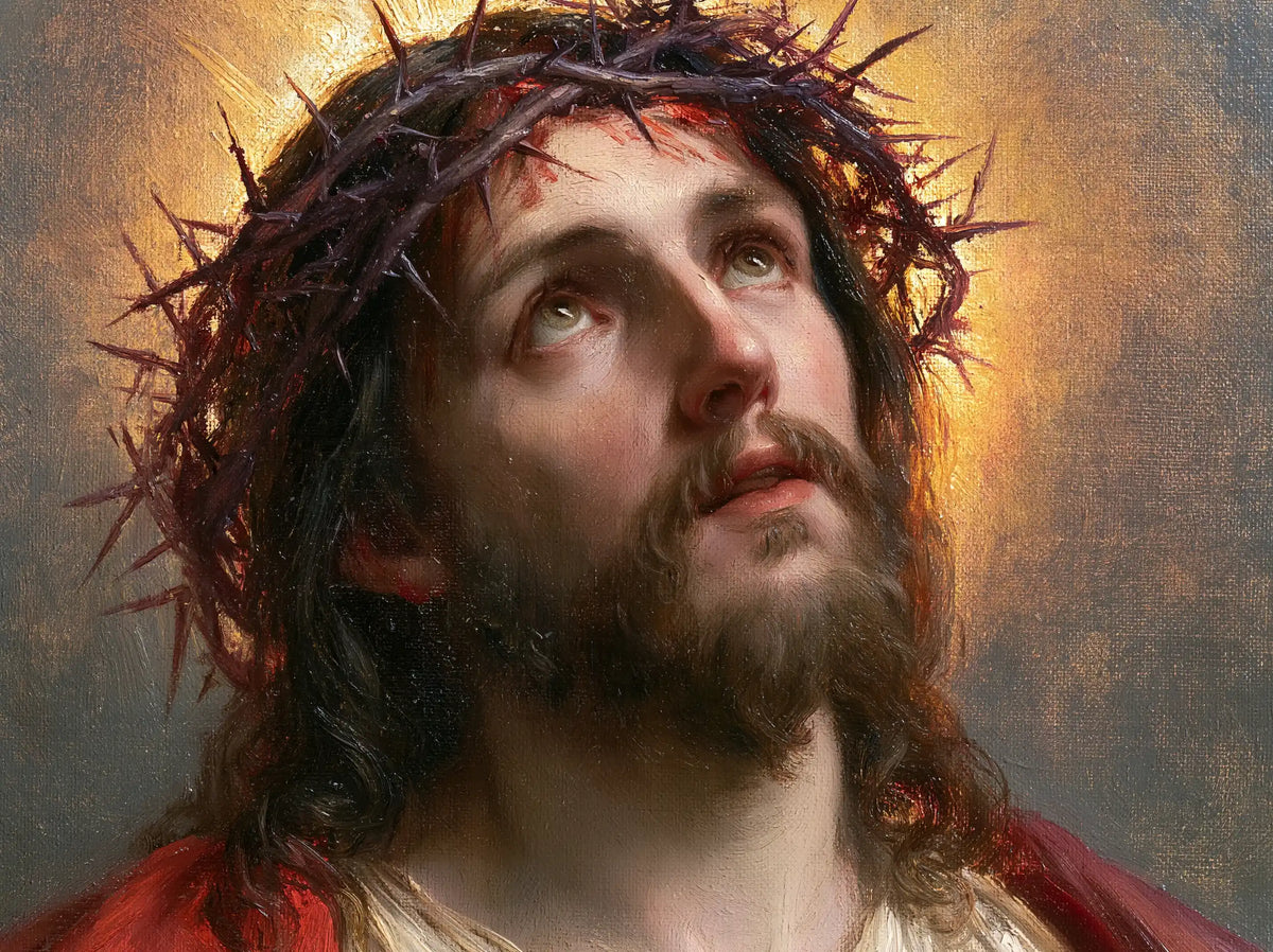 Jesus Crowned with Thorns — Eyes toward Unseen Rays