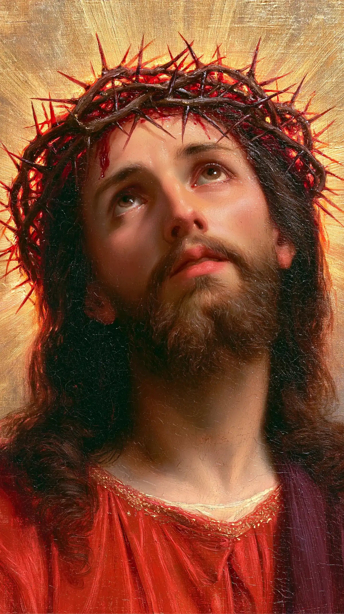Jesus Crowned with Thorns — The Red Crown at the Nimbus’s Summit