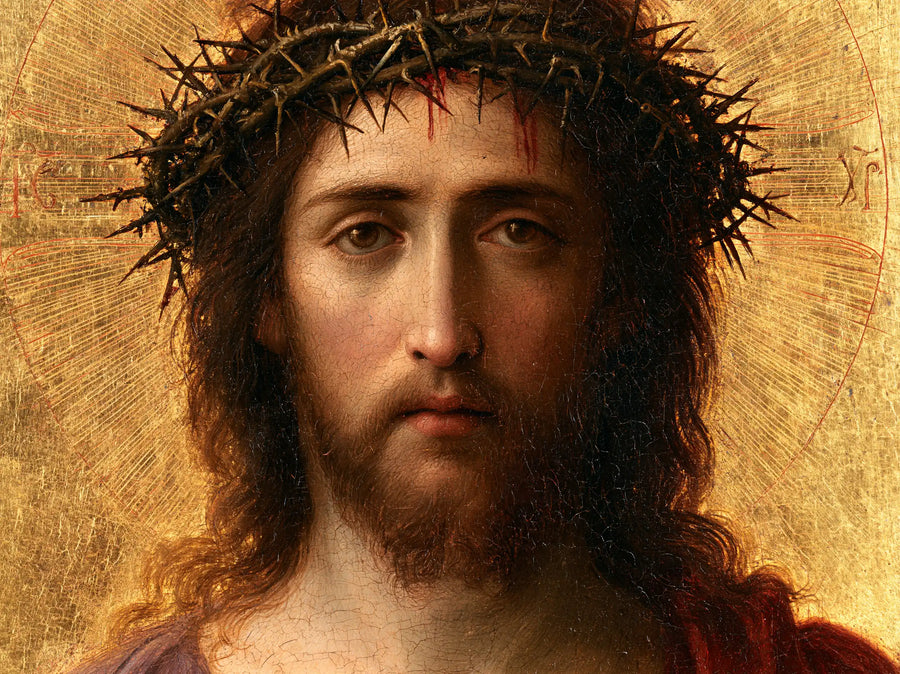 Jesus Crowned with Thorns — The Presence upon Striated Gold