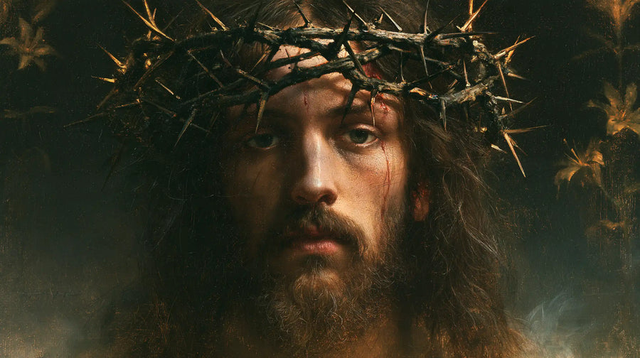 Jesus Crowned with Thorns — The Crown in a Garden of Little Stars