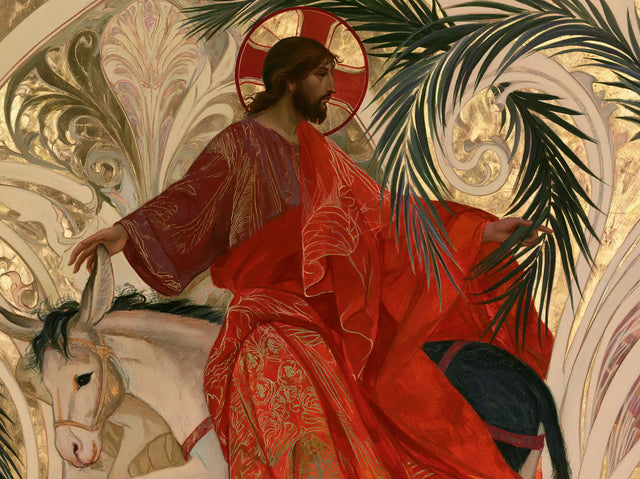 Jesus Enters Jerusalem – Sacred Art Nouveau · Landscape no. 1