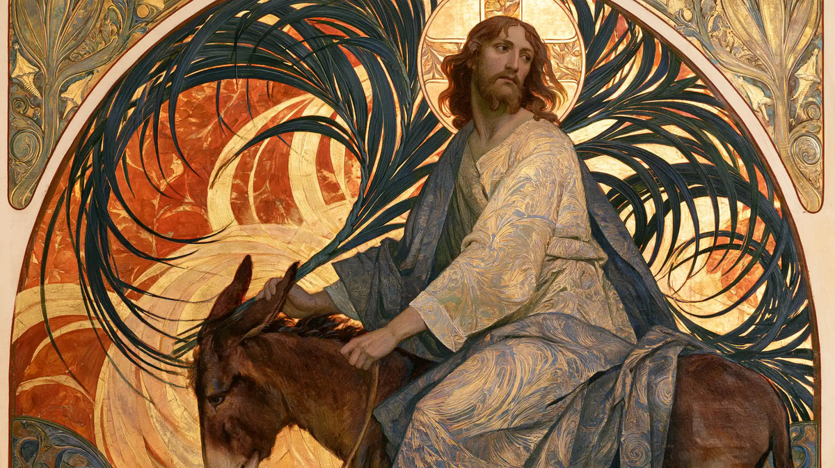 Jesus Enters Jerusalem – Sacred Art Nouveau · Landscape no. 6