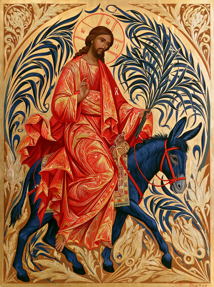 Jesus Enters Jerusalem – Sacred Art Nouveau · Portrait no. 4