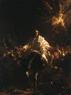 Jesus Enters Jerusalem – Caravaggio Tenebrism · Portrait no. 6