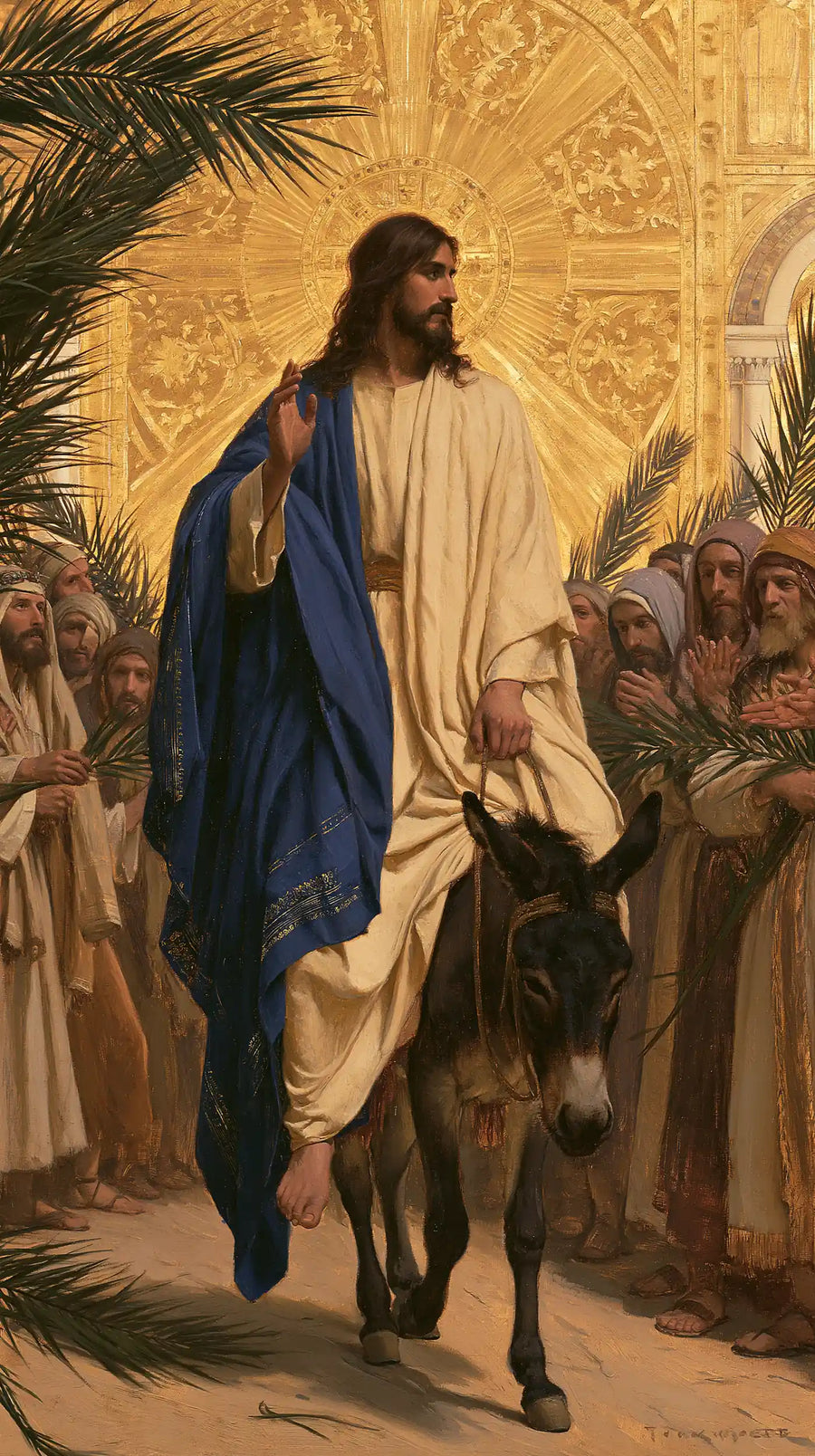 Jesus Enters Jerusalem – Sacred Gold · Portrait no. 1