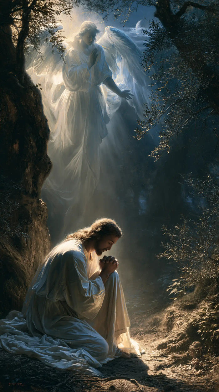 Jesus in Gethsemane - Jesus and the Consoling Angel · Portrait n° 1