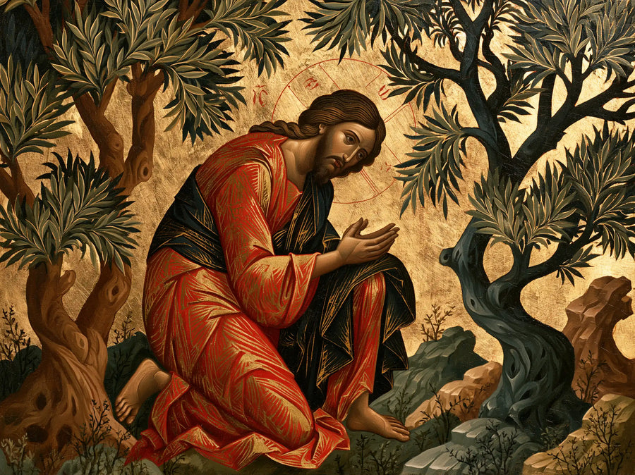 Jesus in Gethsemane — The Bow among Golden Olive Trees