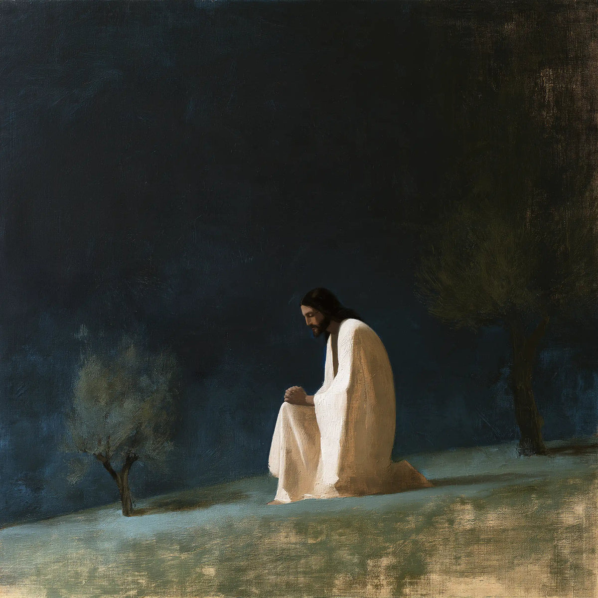 Jesus in Gethsemane - Contemporary Minimalism · Square n° 2