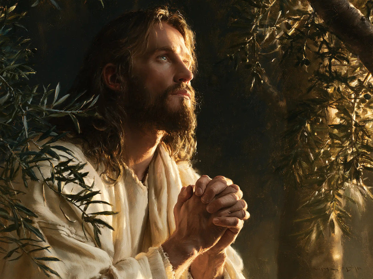 Jesus in Gethsemane — The Gaze toward Pale Leaves