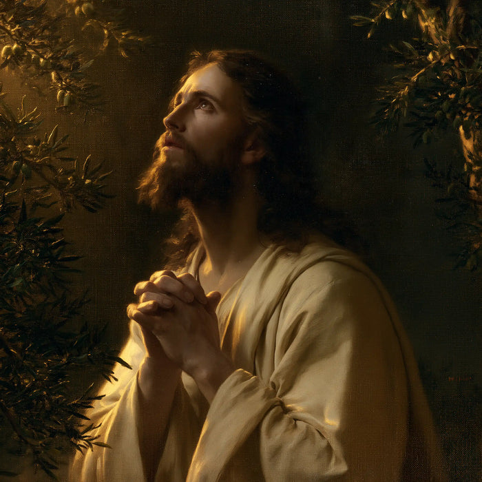 Jesus in Gethsemane - Devotional Portrait of Jesus in Gethsemane · Square n° 2