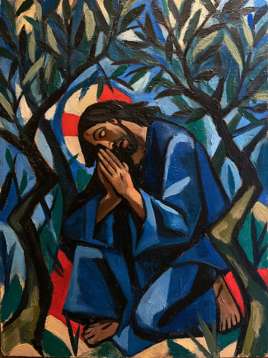 Jesus in Gethsemane — The Red Halo in the Blue Forest