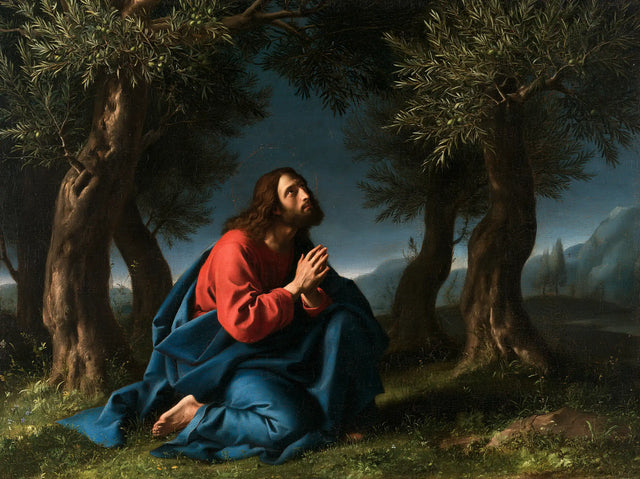 Jesus in Gethsemane — Blue Resting upon Moss