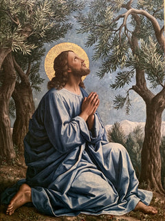 Jesus in Gethsemane — The Golden Circle above Silken Blue