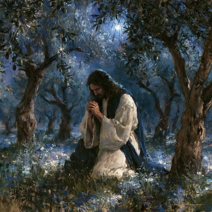 Jesus in Gethsemane - Impressionist · Square n° 6