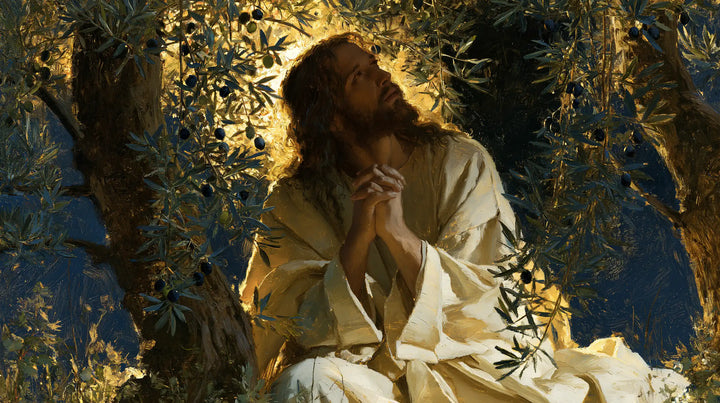 Jesus in Gethsemane — Prayer in the Olive Lattice