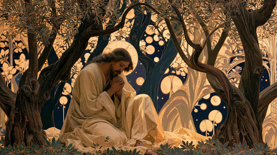 Jesus in Gethsemane — Orison in the Garden of Golden Moons