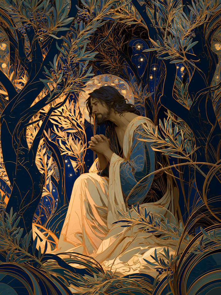 Jesus in Gethsemane — The Vigil within the Golden Web