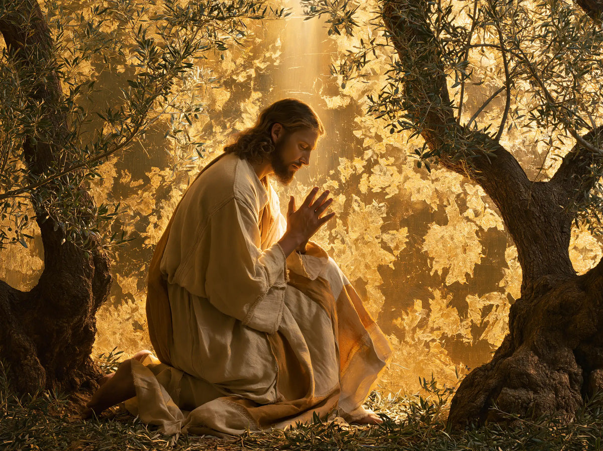 Jesus in Gethsemane - Sacred Gold · Landscape n° 5