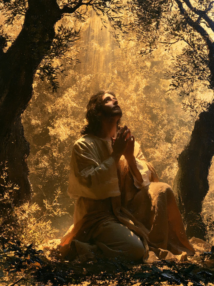 Jesus in Gethsemane - Sacred Gold · Portrait n° 14