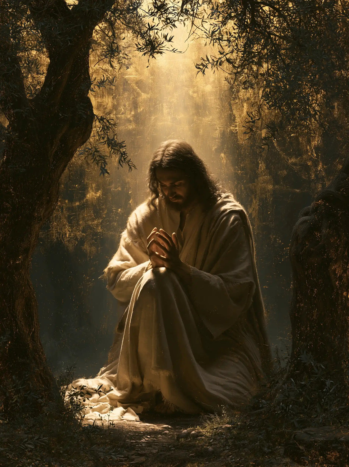 Jesus in Gethsemane — Reverence in the Blessed Clearing