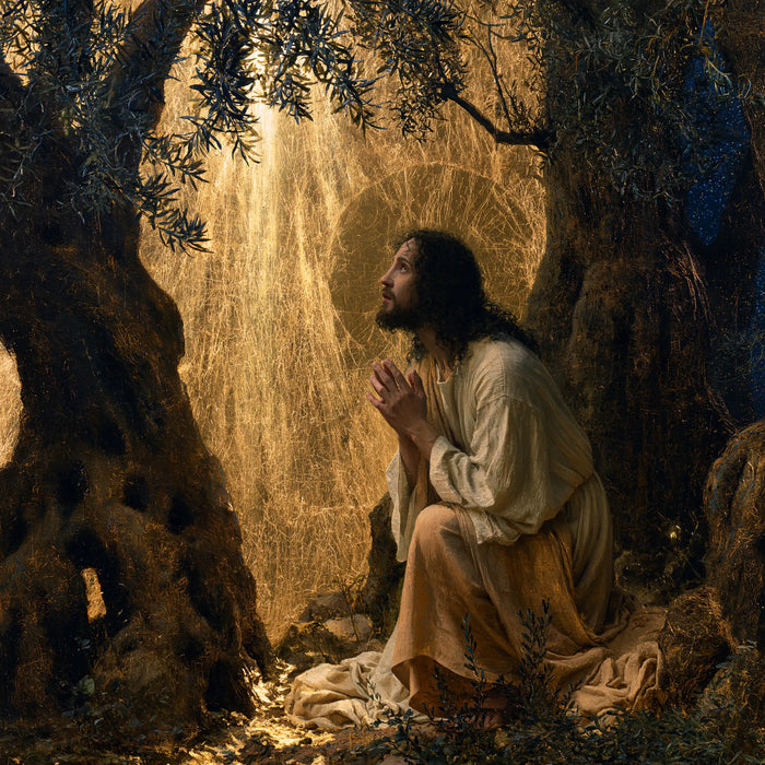 Jesus in Gethsemane - Sacred Gold · Square n° 6