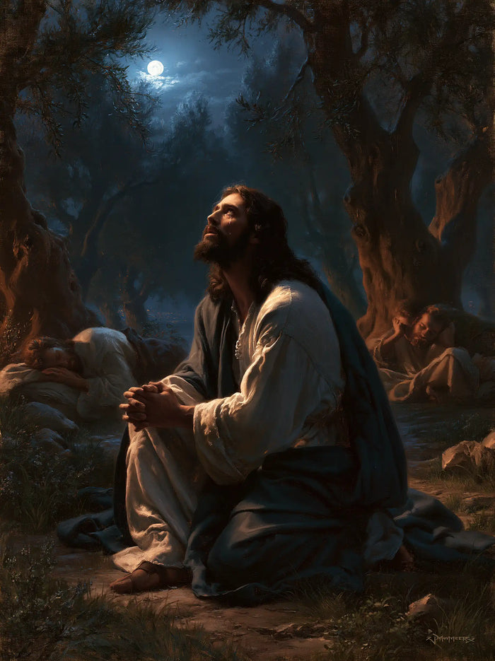 Jesus in Gethsemane - Jesus and the Sleeping Apostles · Portrait n° 9