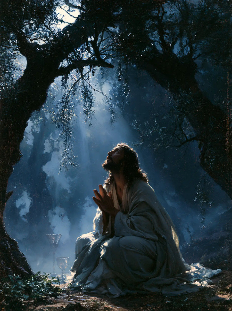 Jesus in Gethsemane — The Gaze beneath the Boughs’ Beam