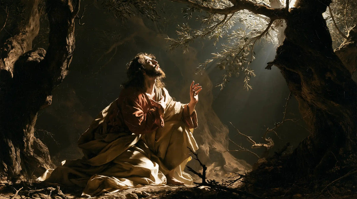 Jesus in Gethsemane — The Call beneath Bronze Branches