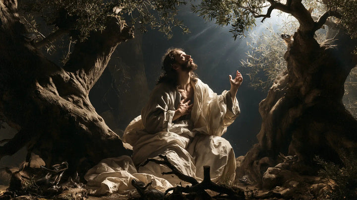 Jesus in Gethsemane — The Heart and Hand in the Light