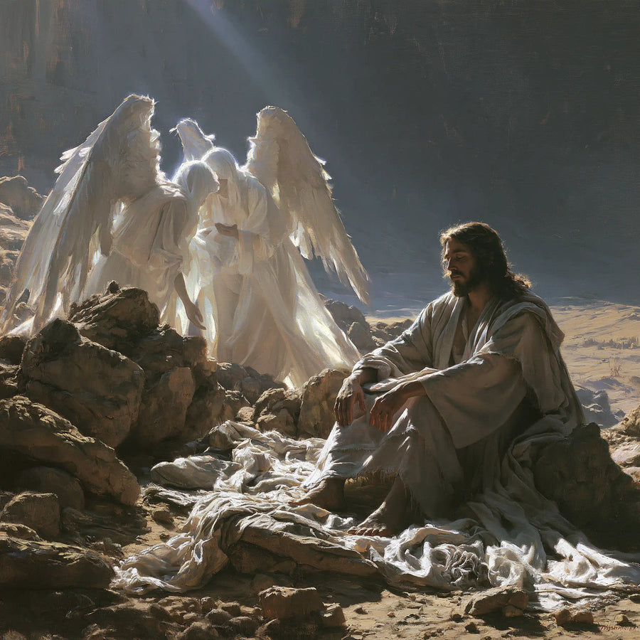 Jesus in the Desert - Angels After the Temptation · Square n° 3