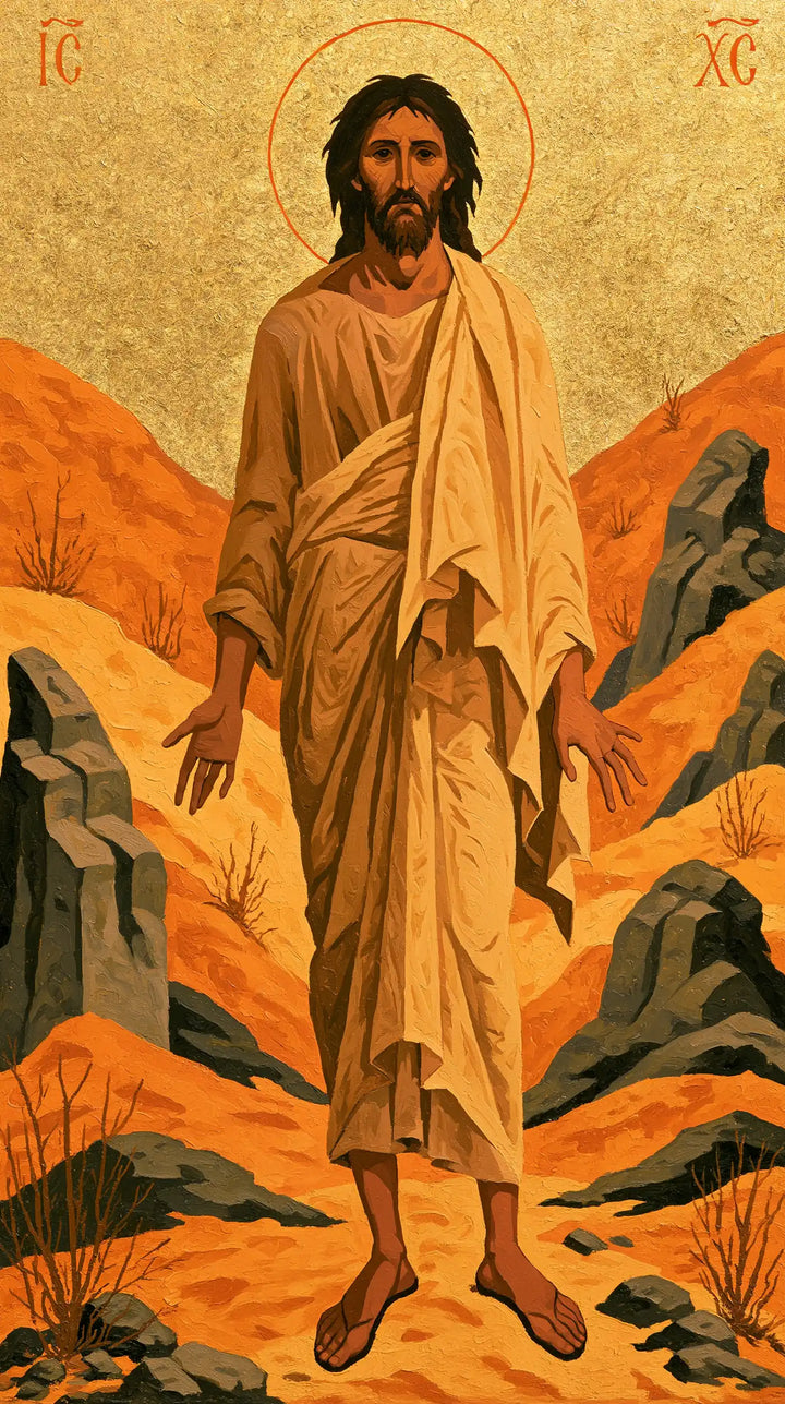 Jesus in the Desert - Contemporary Byzantine · Portrait n° 20