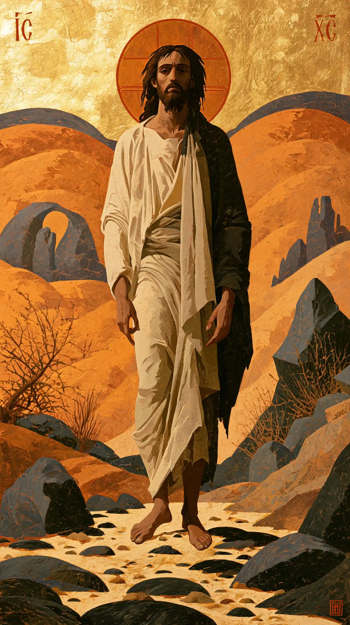 Jesus in the Desert - Contemporary Byzantine · Portrait n° 21