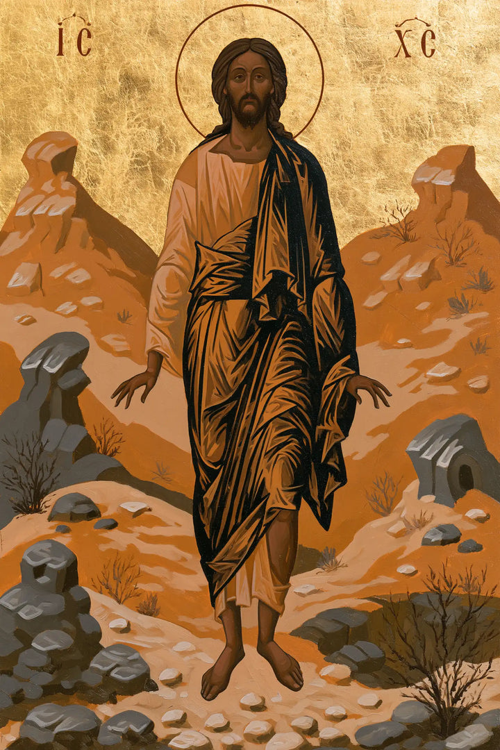 Jesus in the Desert - Contemporary Byzantine · Portrait n° 27